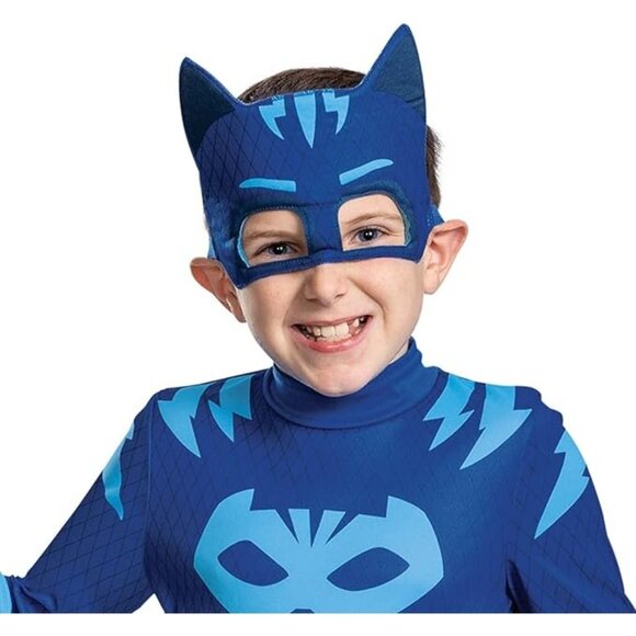 Toddler Boys PJ Masks Blue Catboy Halloween Costume with Detachable Tail 2T - Picture 5 of 8